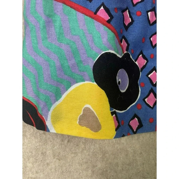 Worthington Vintage 80's Pleated Colorful Floral Midi Skirt w/ Pocket Size 12 - Picture 10 of 13